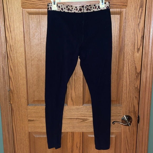 Champion black leggings with cheetah bring wait and wording comfy leggings soft - Picture 9 of 11